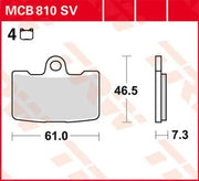 Trw Sv Series Sintered Brake Pads - Front
