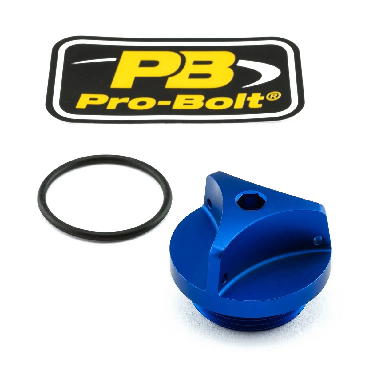 Pro Bolt Aluminium Oil Filler Cap Kit - Blue