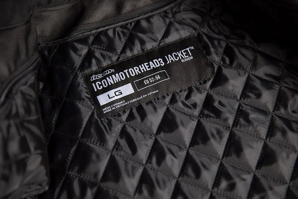 Icon Motorhead3™ Leather Motorcycle Jacket - Black