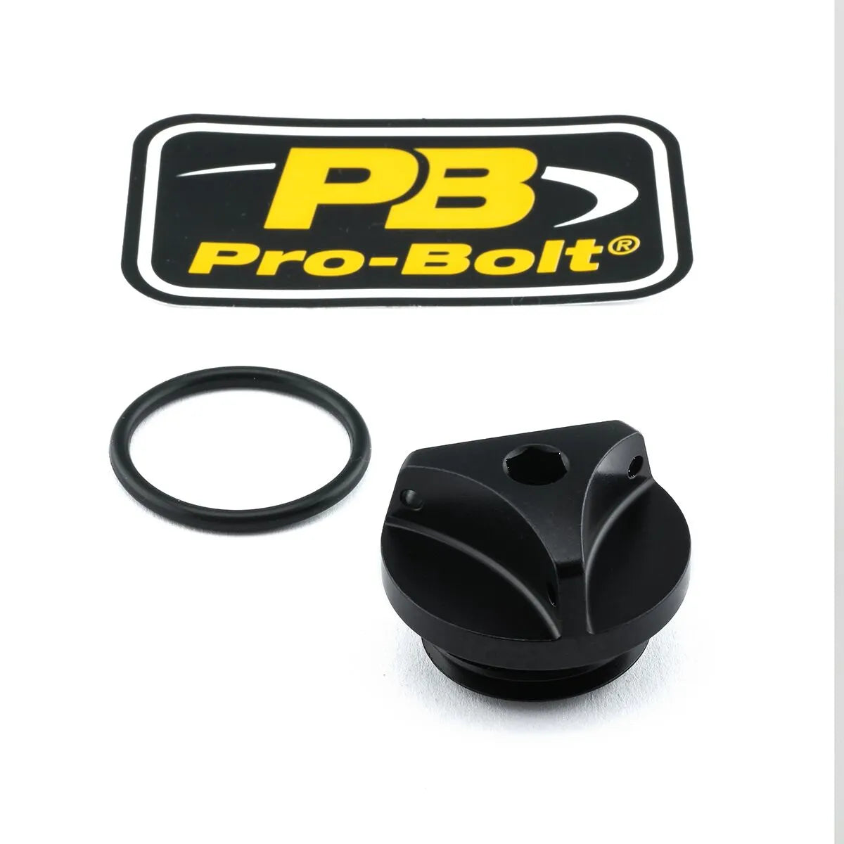 Pro Bolt Aluminium Oil Filler Cap - Black