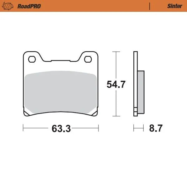 Moto-master Roadpro Sinter Brake Pad For High Performance Bikes
