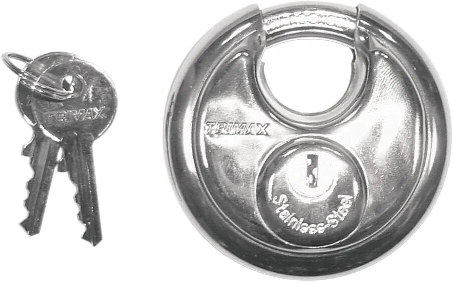 Trimax Stainless Steel Round Padlock For Trailers & Cargo