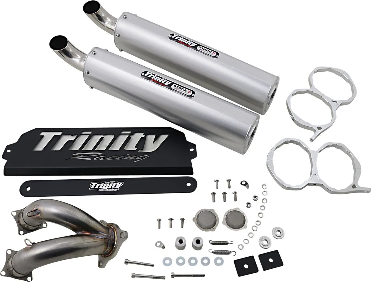 Trinity Racing Stage 5 Slip-on Mufflers For Rzr Pro Xp