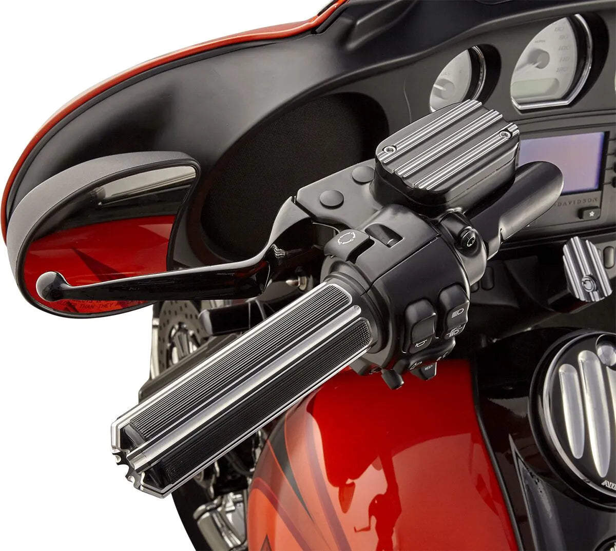 Arlen Ness 10-gauge Comfort Grips - Black/chrome