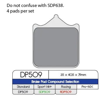 Dp Brakes Standard sintret metalbremseklodser