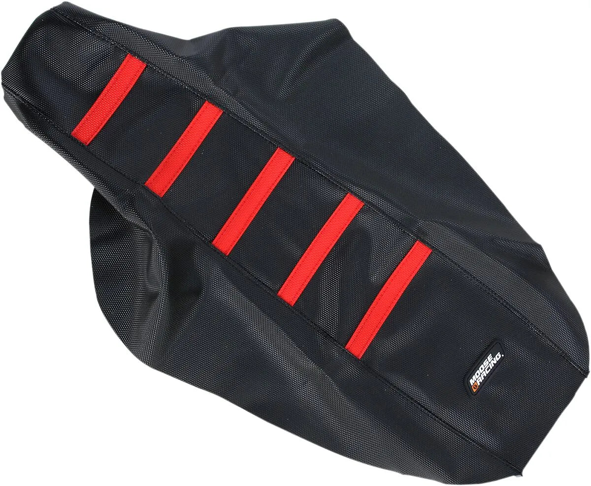 Moose Offroad Ribbed Seat Cover - Black/red