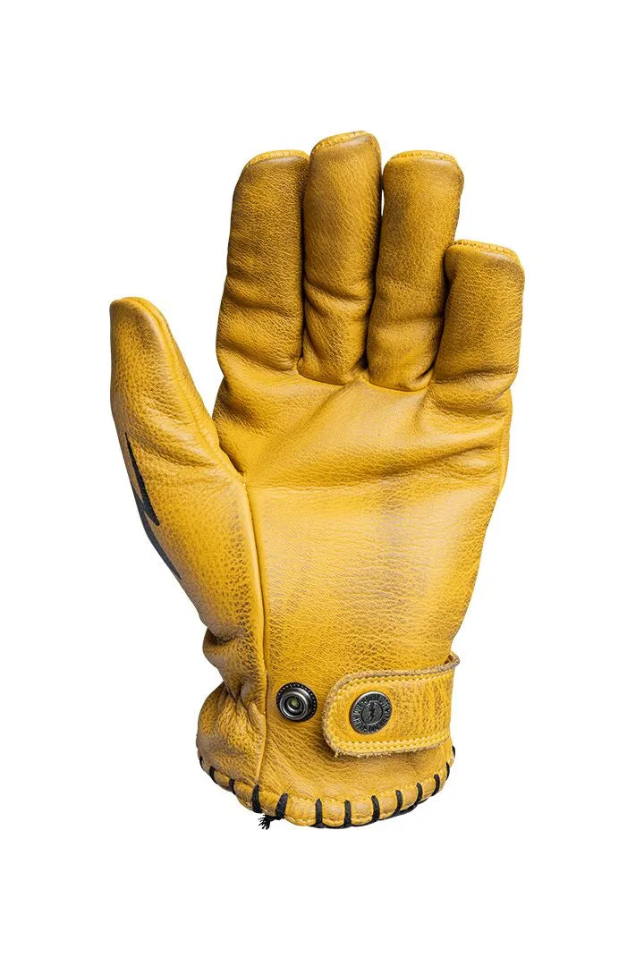 John Doe Coyote Leather Motorcycle Gloves - Black/Yellow