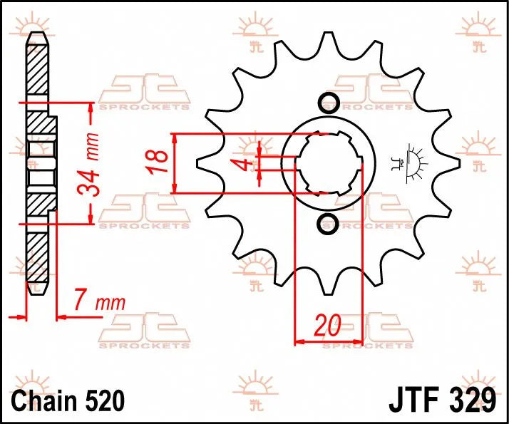 Jt Sprockets Front Sprocket 520
