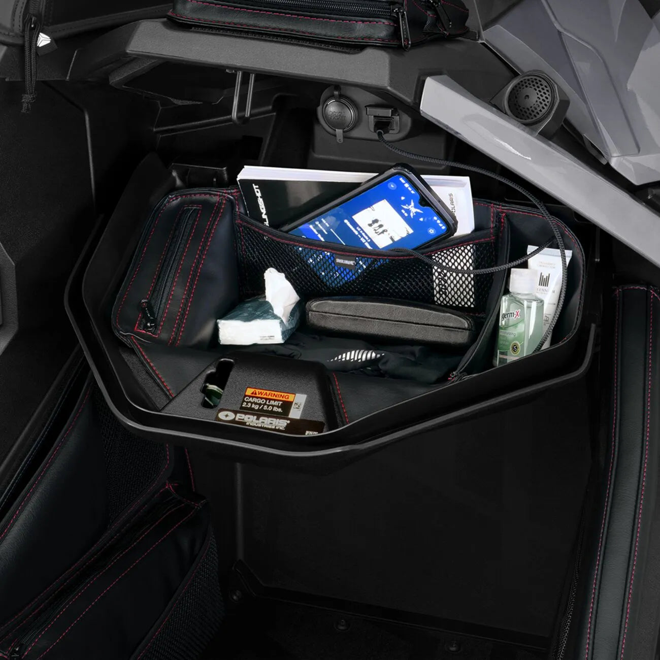 Show Chrome Glove Box Organizer For Polaris Slingshot