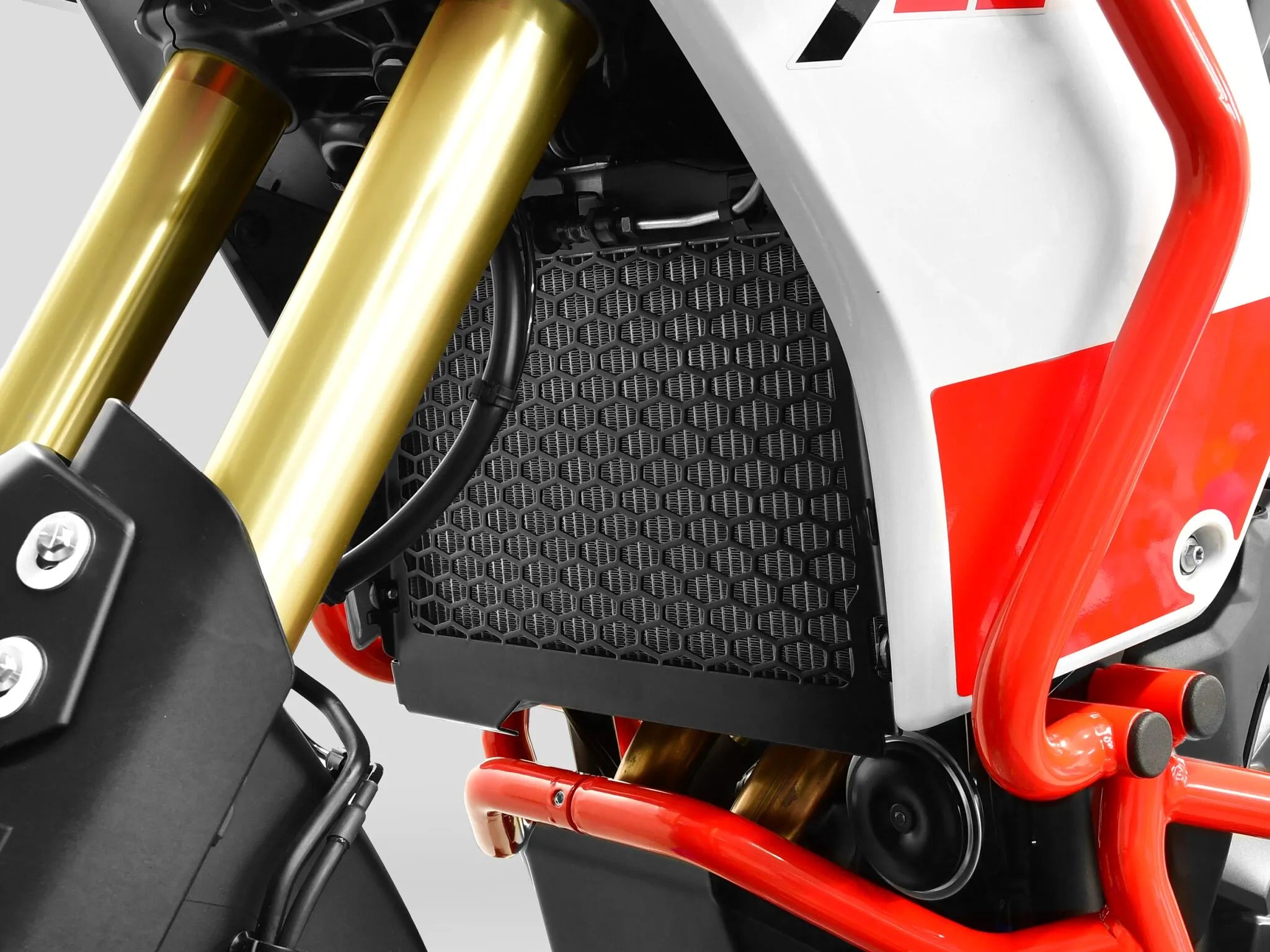 Zieger Radiator Guard For Motorcycles - Black Steel
