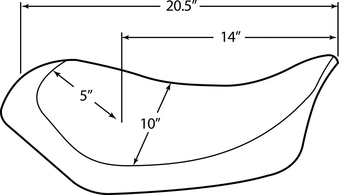 Drag Specialties Low Solo Seat - Black
