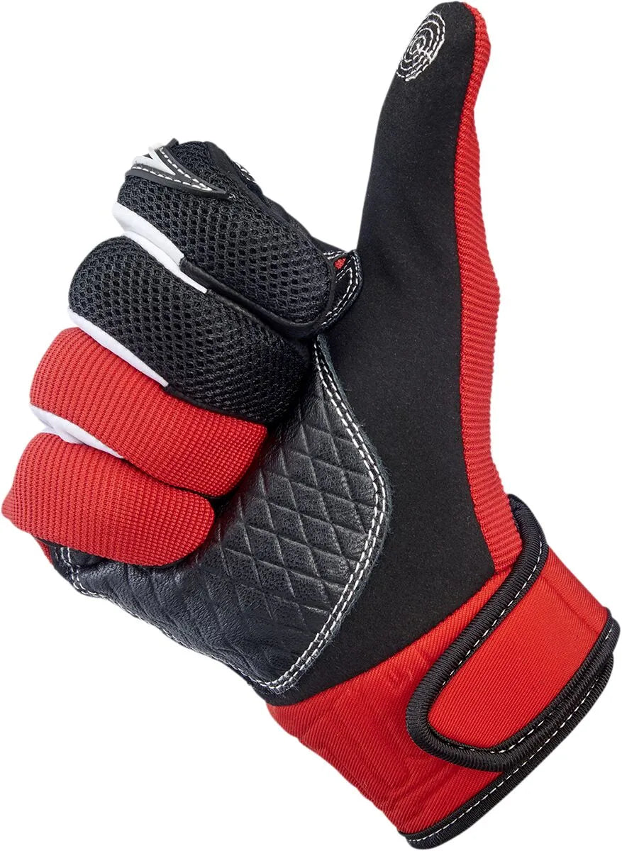 Biltwell Baja Gloves Motocross Inspired - Black/Red