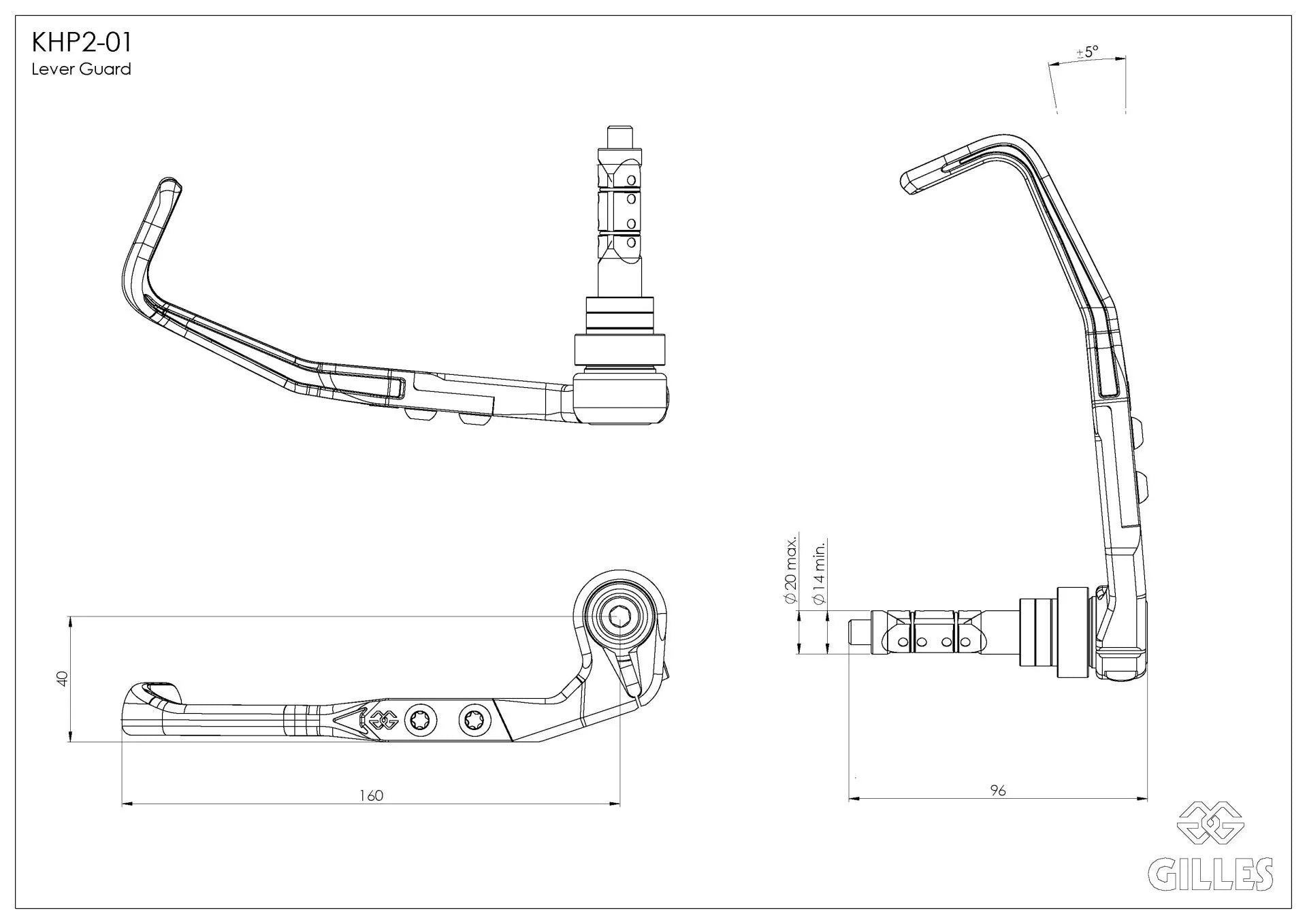 Gilles Tooling Handshield Clutch Side - Black Aluminum