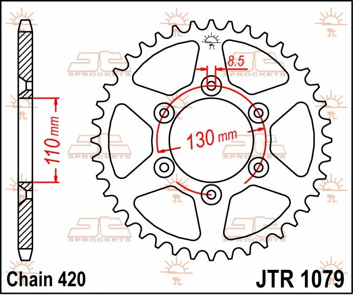 Jt Sprockets Steel Rear Sprocket - 62 Tooth