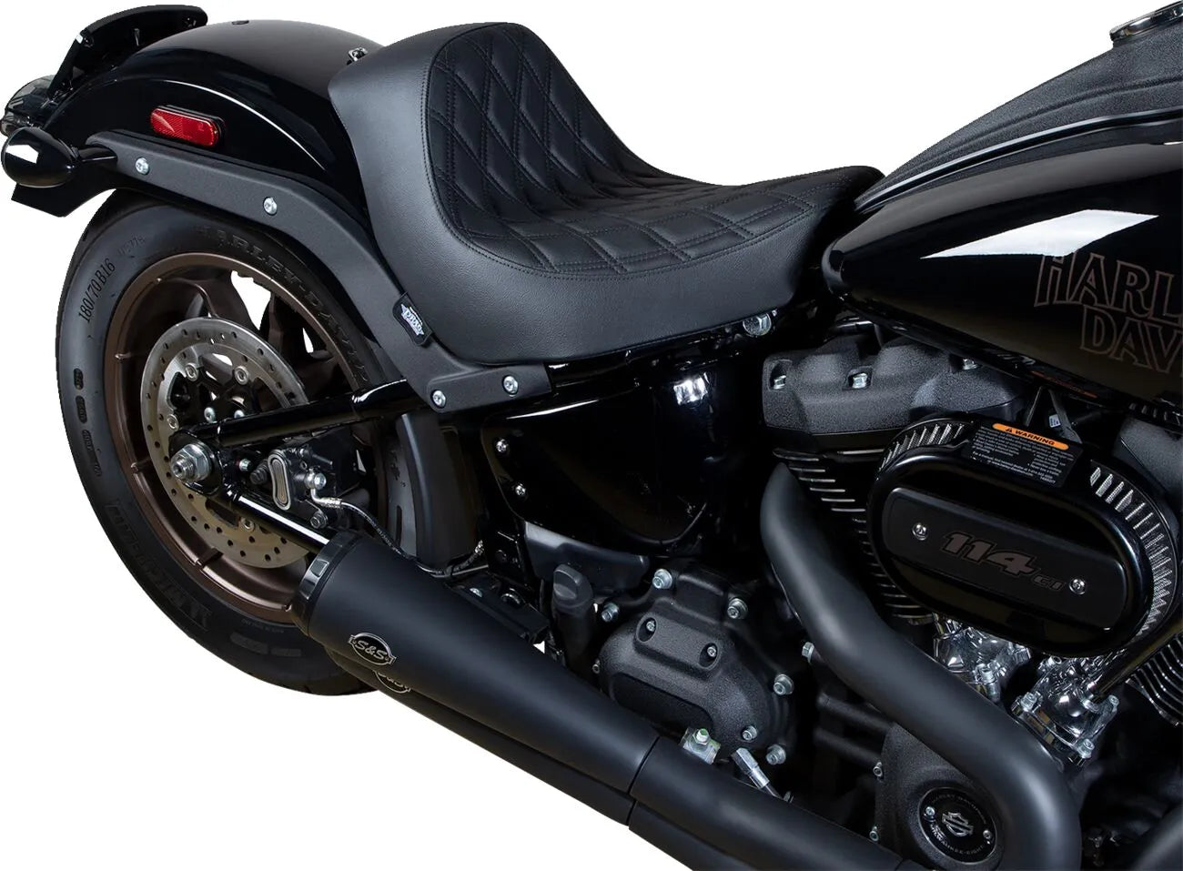 Drag Specialties Solo Seat - Black Vinyl