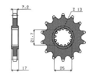 Sunstar Sprockets Powerdrive Countershaft Sprocket