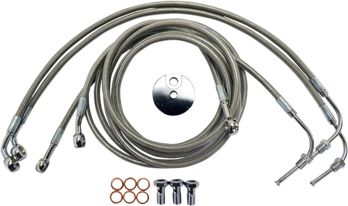 La Choppers Stainless Steel Brake Line Kit For Abs