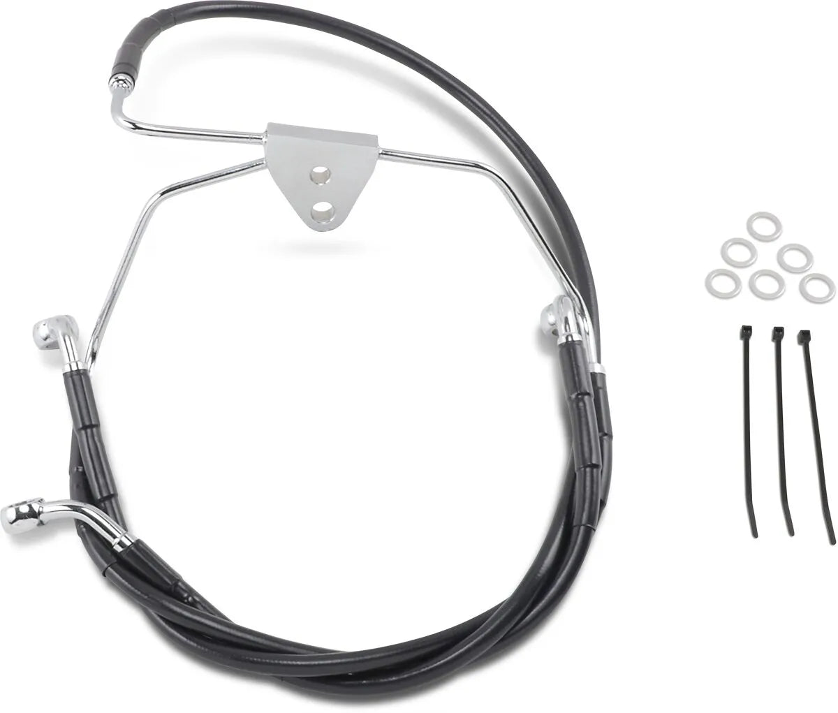 Drag Specialties Black Vinyl Extended Brake Line Kit