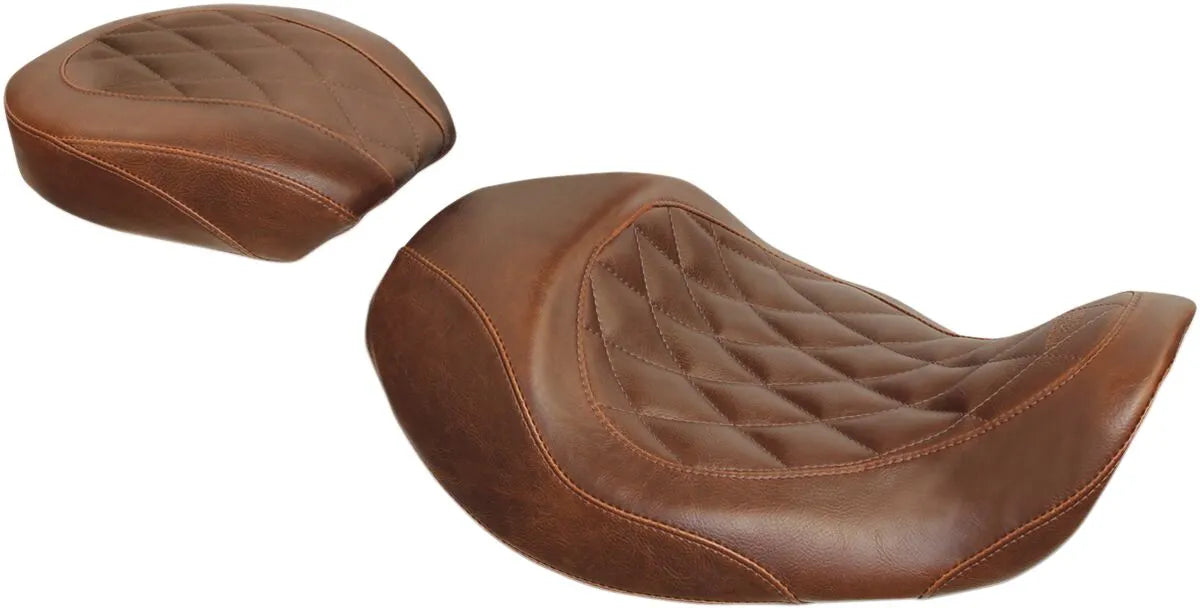 Mustang Wide Tripper Seat - Brown Diamond