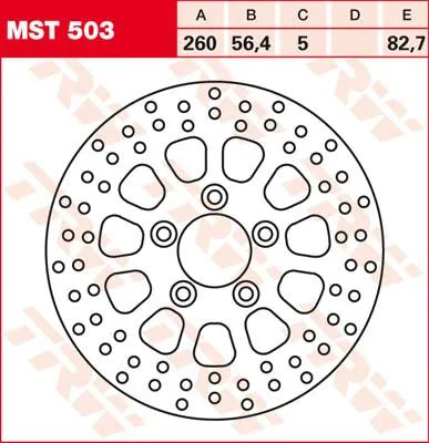 Trw Round Fixed Brake Rotor For 250-299mm