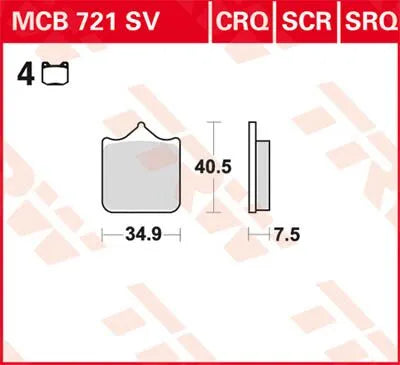 Trw Crq Series Carbon Race Brake Pads
