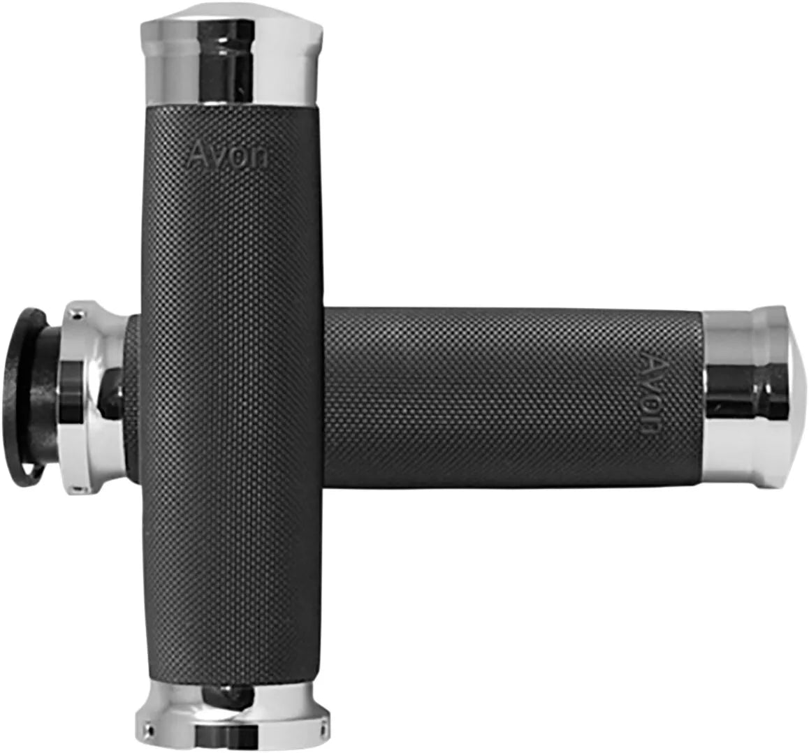 Avon Grips Custom Contour Grips - Black/chrome