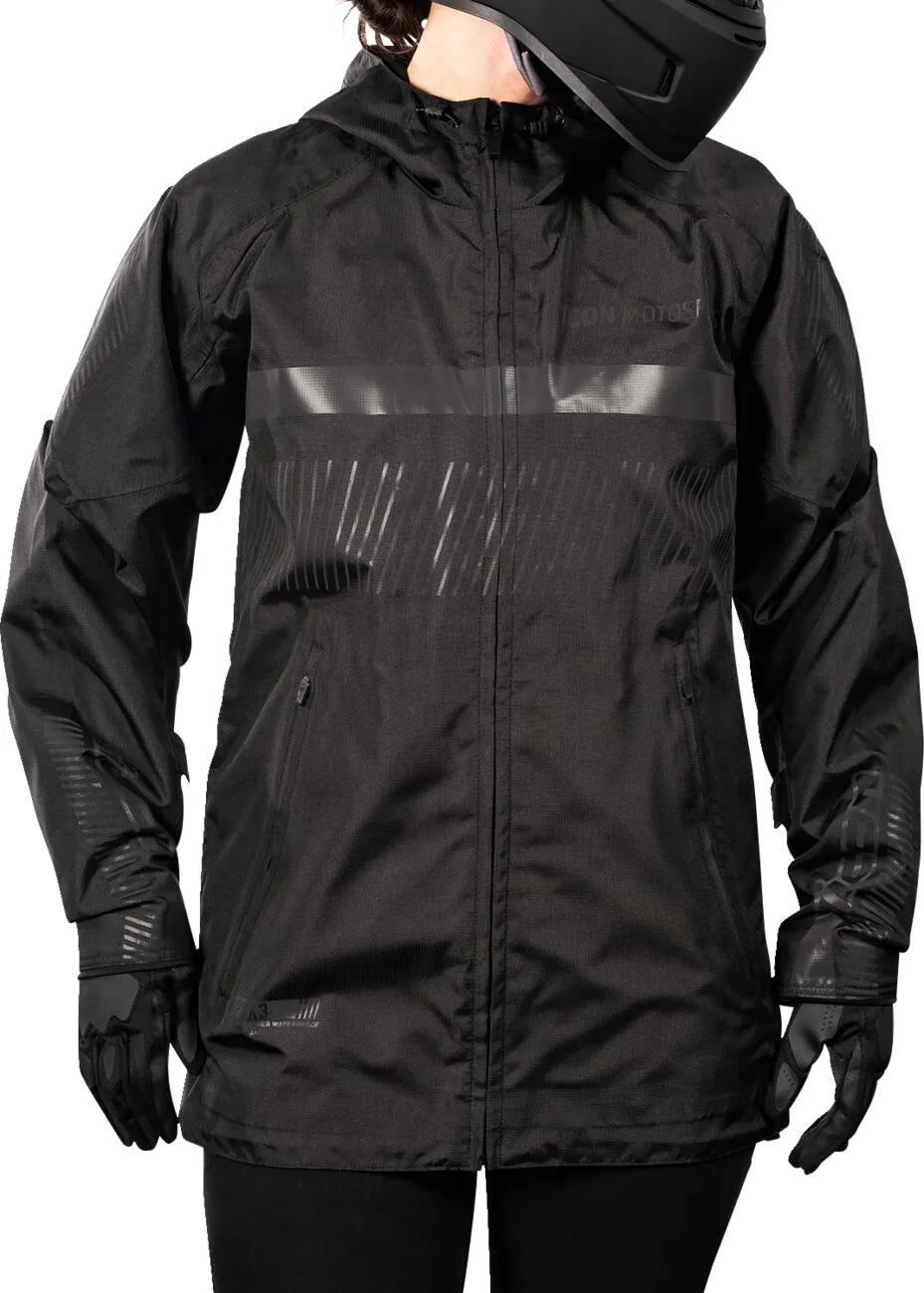 Icon Women’s Pdx3™ Motorcycle Jacket - Black/Dark Gray