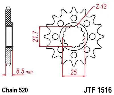 Jt Sprockets Front Sprocket - 520 Chain