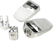 Slyfox Foot Pegs - Billet Aluminum, Silver Polished