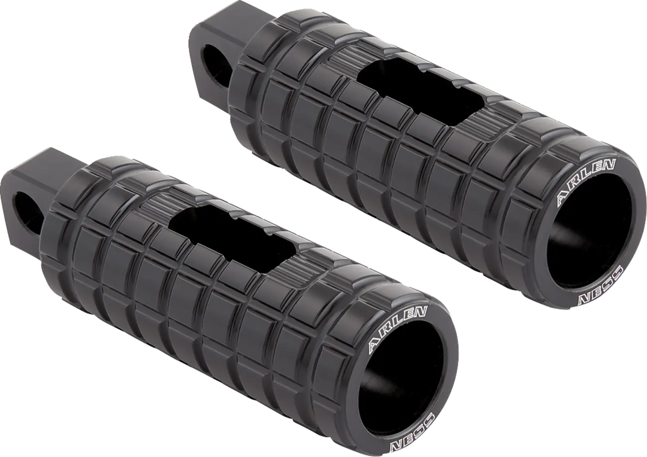 Arlen Ness Speedliner Foot Pegs - Black Anodized