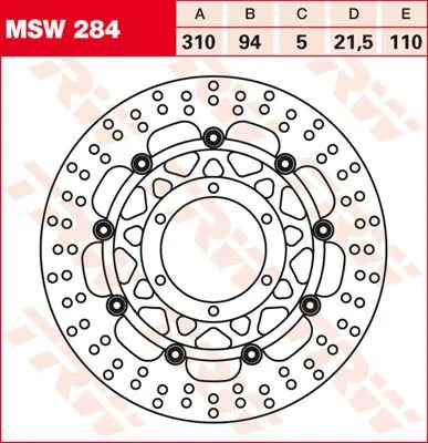Trw Round Floating Brake Rotor For Motorcycle