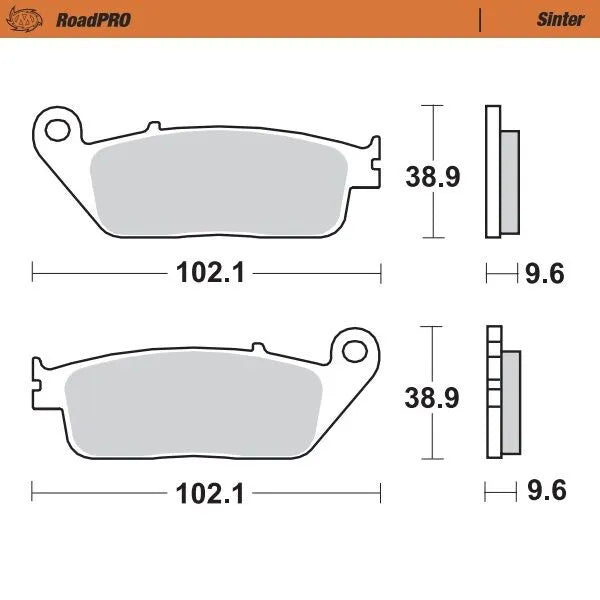 Moto-master Roadpro Sinter Brake Pad Front