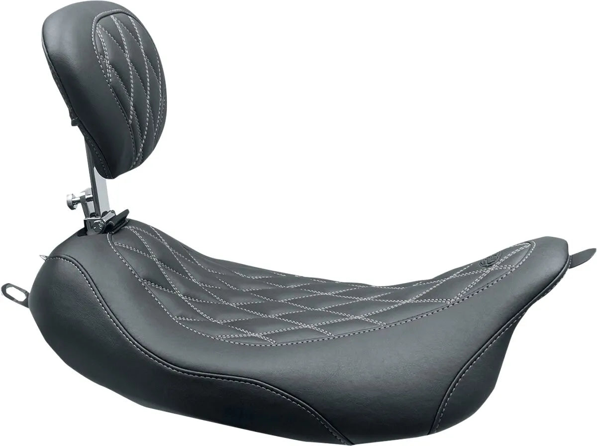 Mustang Wide Tripper Solo Seat W/ Backrest