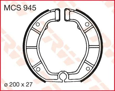 Trw Mcs945 Brake Shoes - Organic Compound