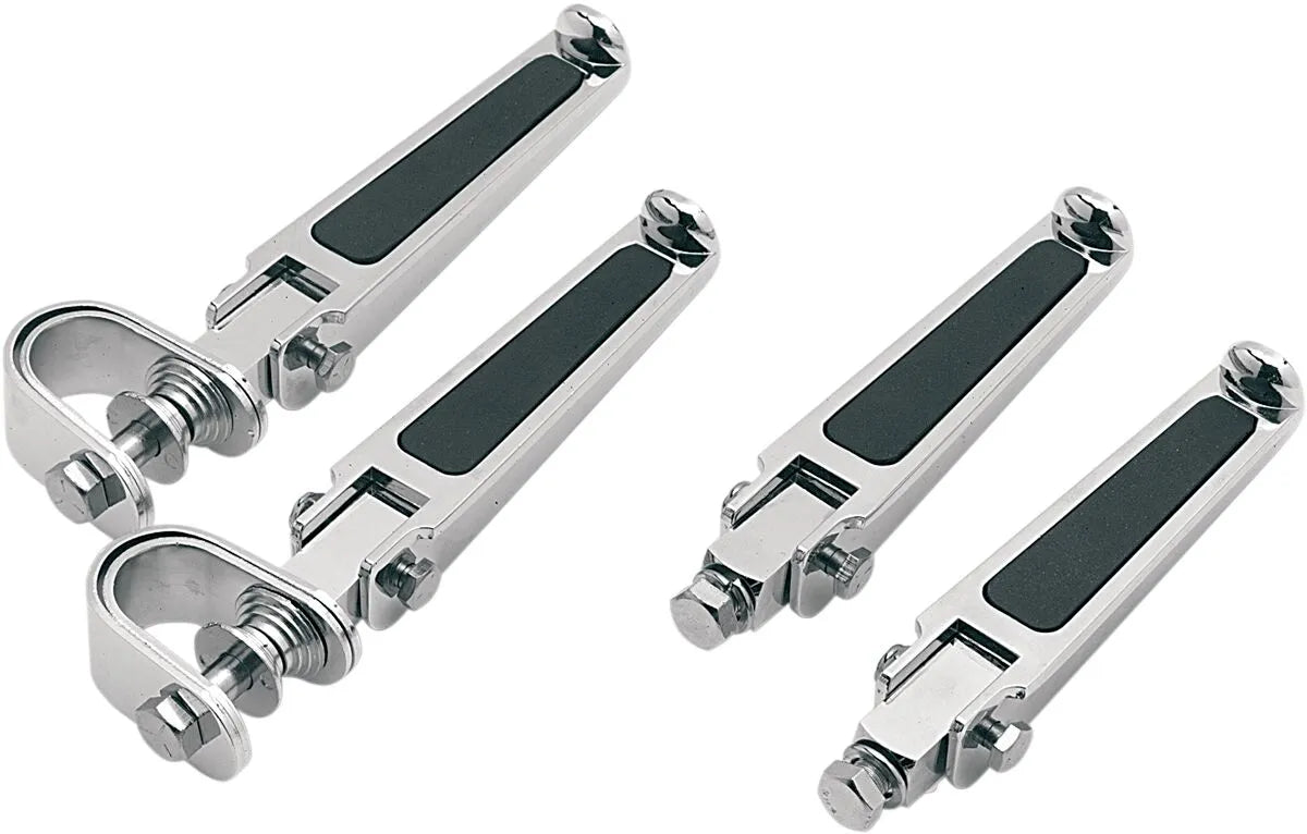 Drag Specialties Foot Pegs - Chrome, Rubber Inlay