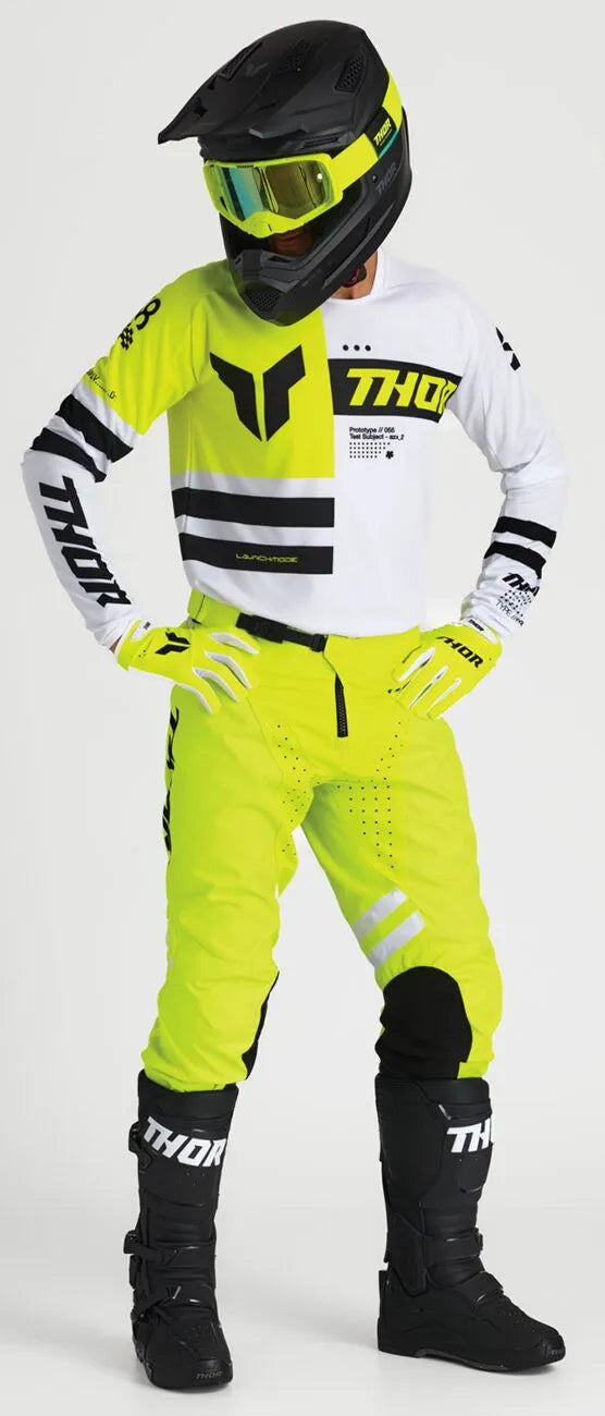 Thor Launchmode Dozer Racewear Pants - Acid, Fluorescent Yellow, White, Black