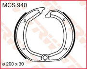 Trw Mcs940 Organic Brake Shoes - 200mm Diameter