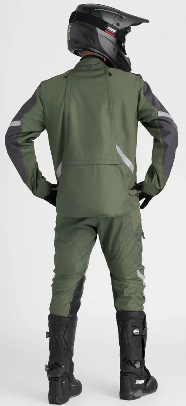 Thor Terrain In-the-boot Dual Sport Pants - Charcoal Gray/Military Green