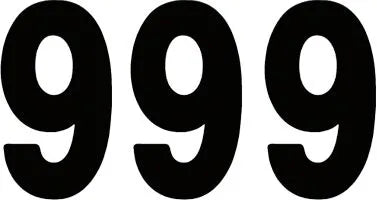 Factory Effex Pro Numbers 9 Plate Graphic - 3 Pack