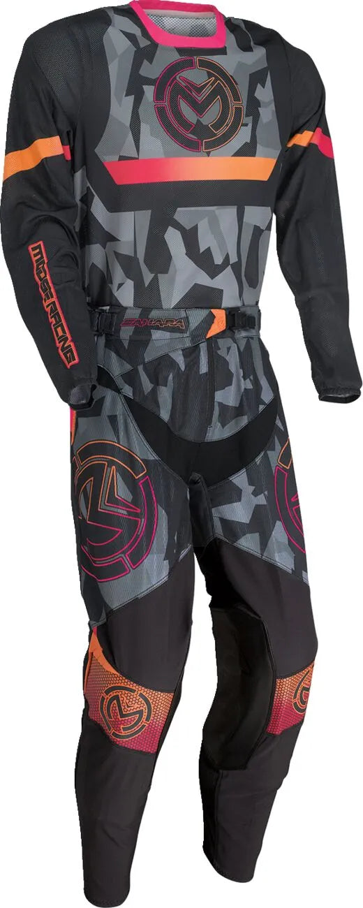Moose Offroad Sahara Pants - Black/Gray/Orange/Pink