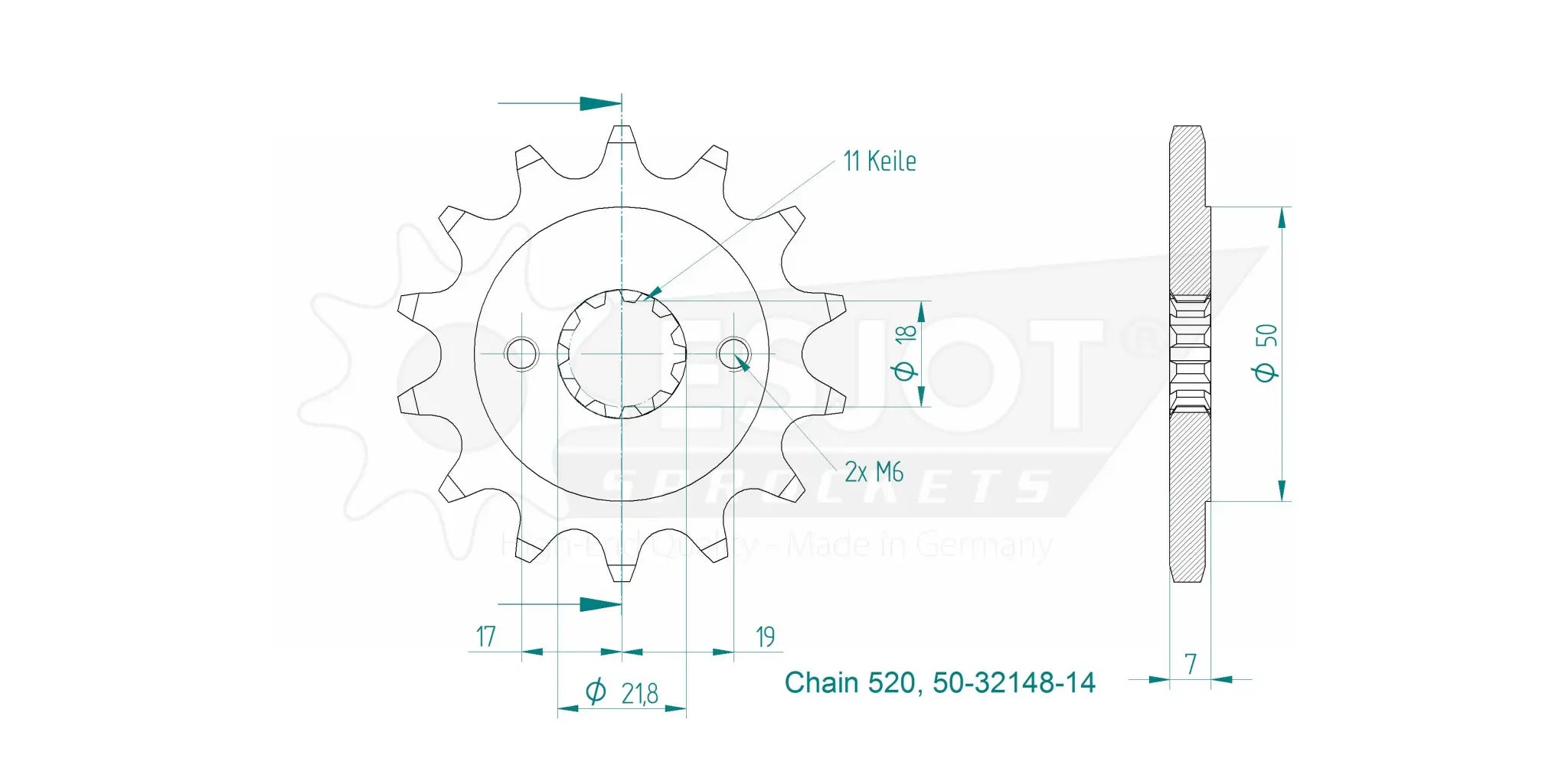 Esjot 520 Front Sprocket