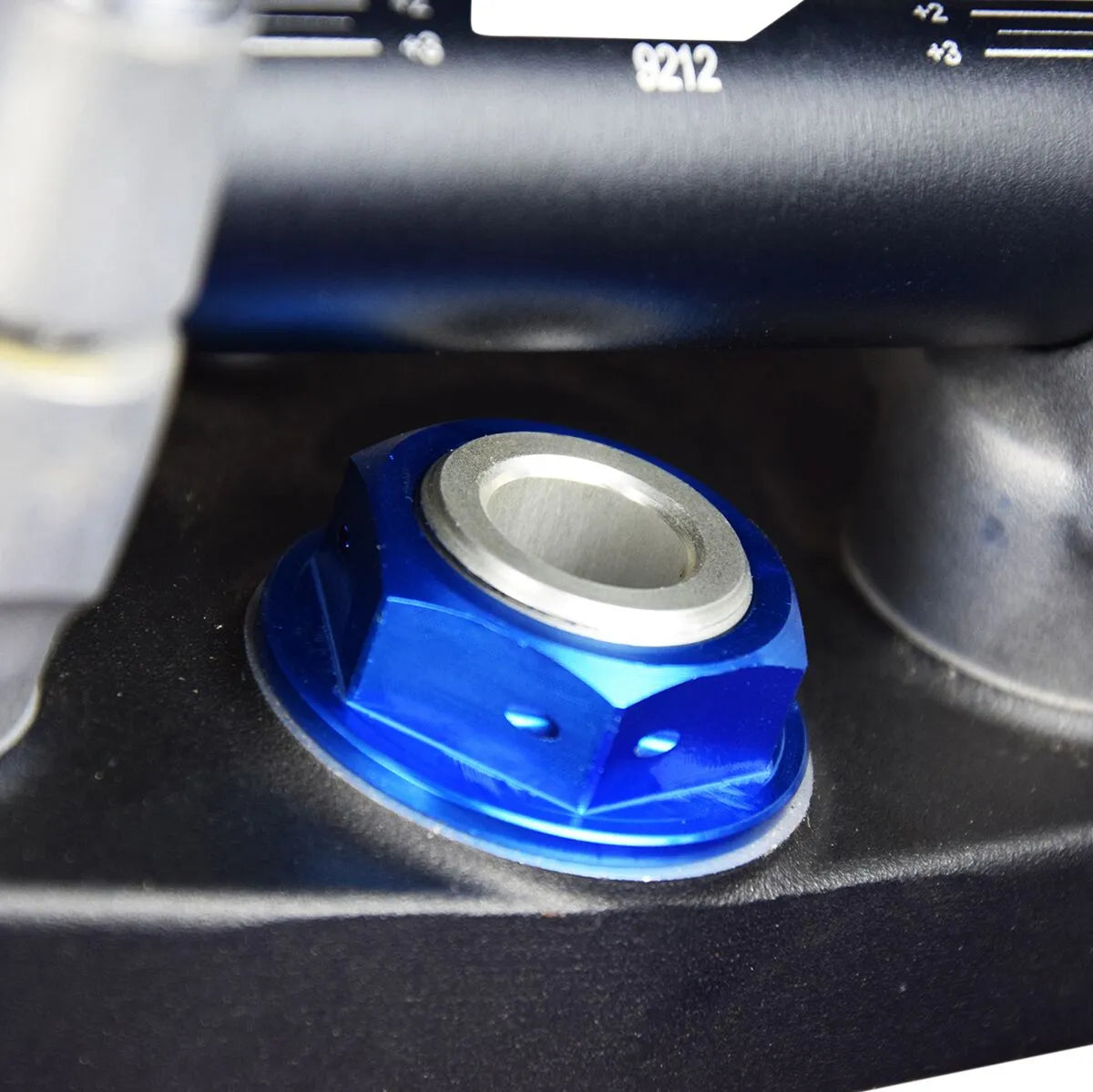 Scar Steering Stem Nut - Blue Aluminum