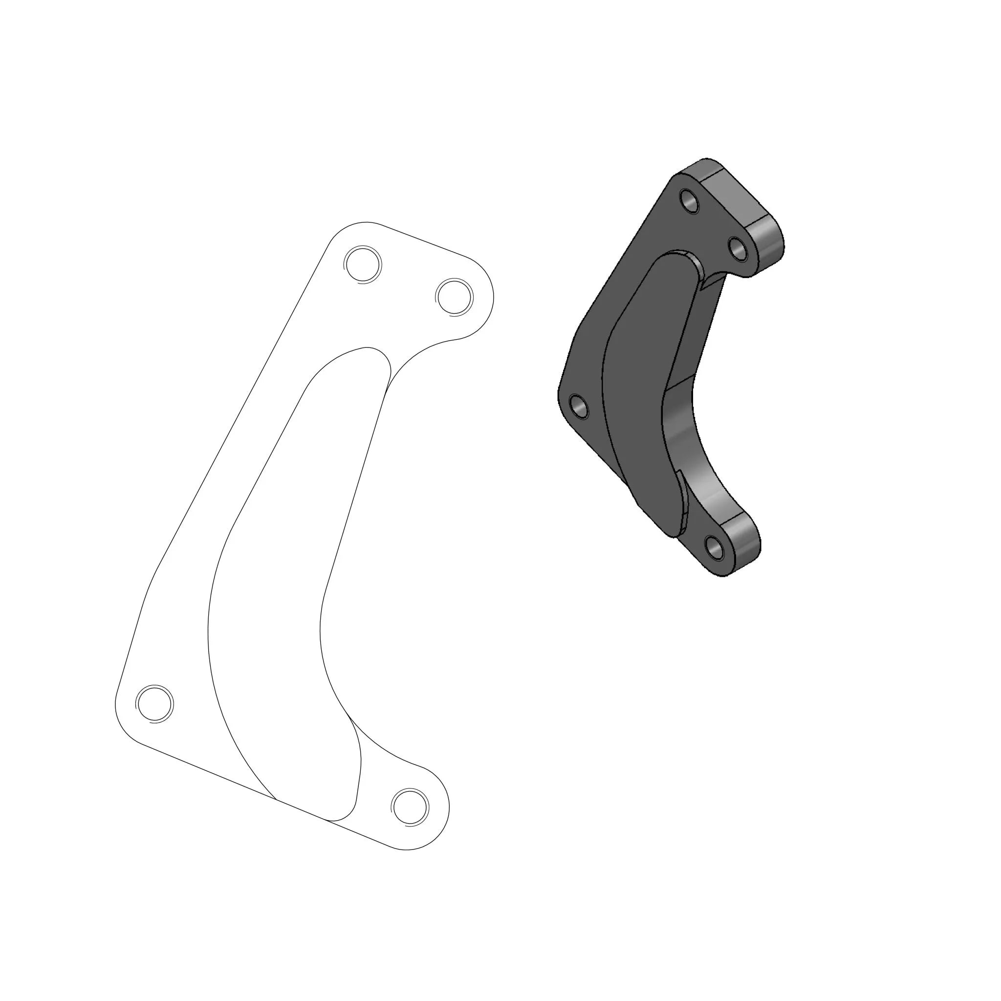 Moto-master Supermoto Racing Rotor Adapter Bracket