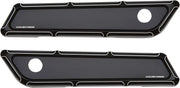 Arlen Ness Saddlebag Beveled Hinge Covers - Black Anodized