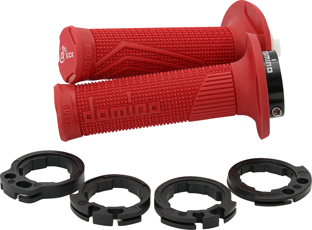 Domino D100 D-lock Grips - Red