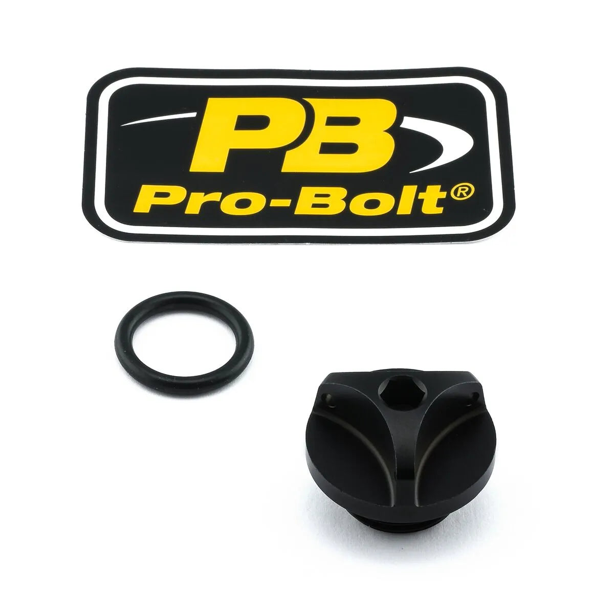 Pro Bolt Aluminium Oil Filler Cap - Black