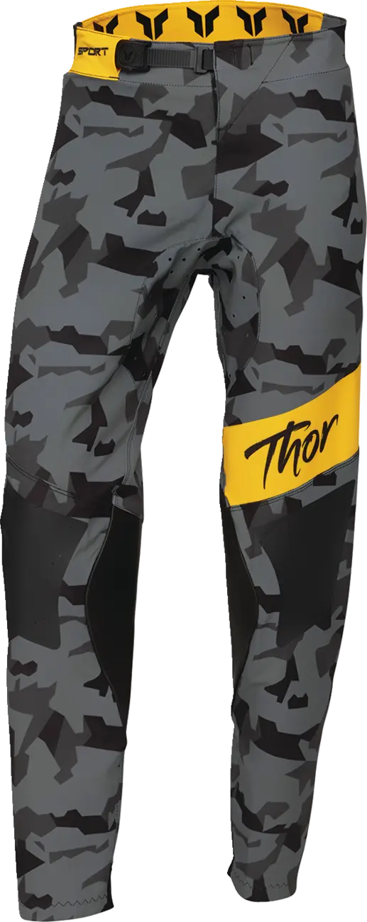 Thor Women's Sportmode Shadow Pants - Sort/Gul/Camo Grå