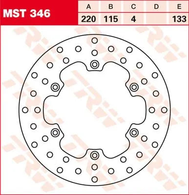 Trw Round Fixed Brake Rotor 220mm