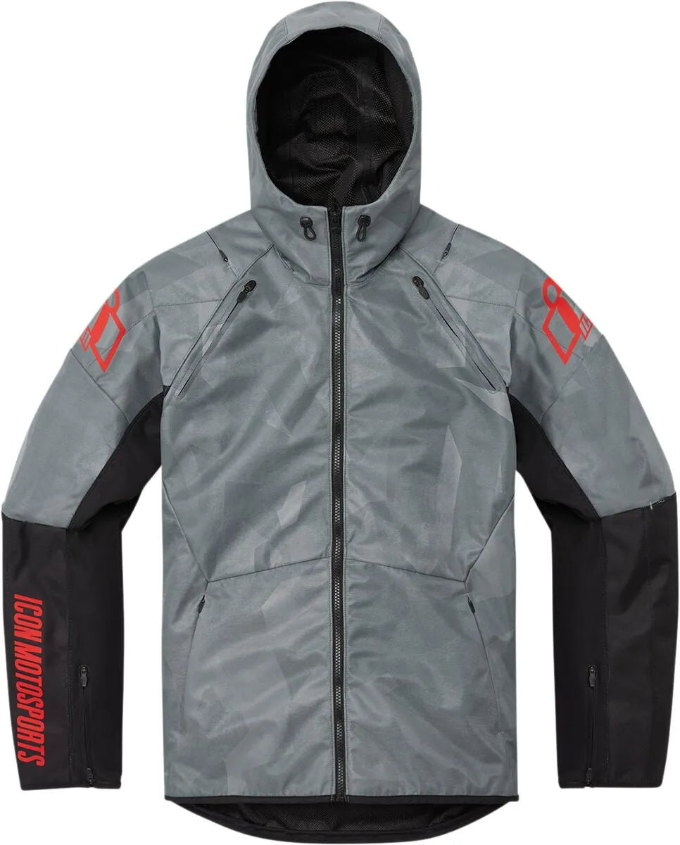 Icon Airform Battlescar Jacket - Black/Gray/Red