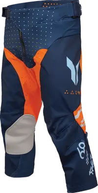Thor Youth Launchmode Futura Racewear Pants - Light Blue/Orange/Navy